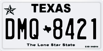 TX license plate DMQ8421