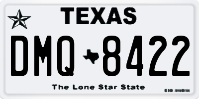 TX license plate DMQ8422