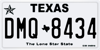 TX license plate DMQ8434