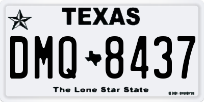 TX license plate DMQ8437