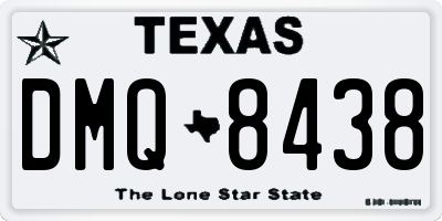 TX license plate DMQ8438