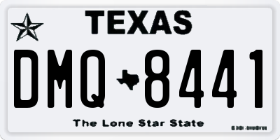 TX license plate DMQ8441
