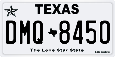 TX license plate DMQ8450