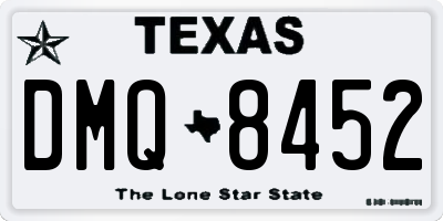 TX license plate DMQ8452