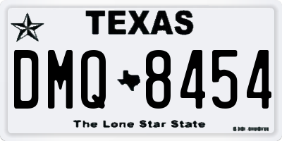 TX license plate DMQ8454