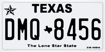 TX license plate DMQ8456