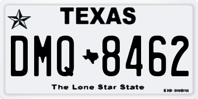 TX license plate DMQ8462