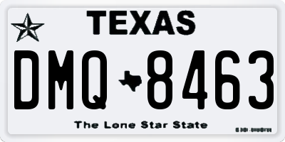 TX license plate DMQ8463