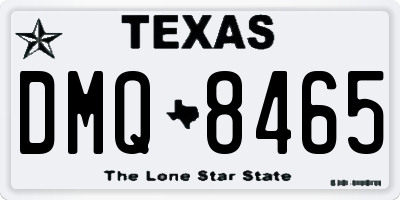 TX license plate DMQ8465