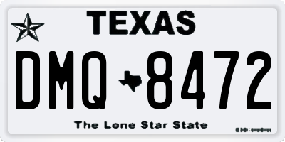 TX license plate DMQ8472