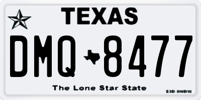 TX license plate DMQ8477
