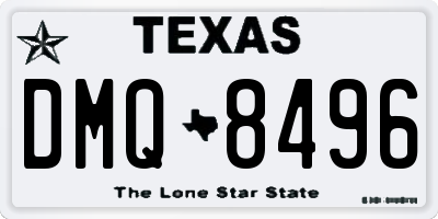 TX license plate DMQ8496
