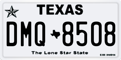 TX license plate DMQ8508