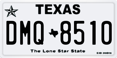 TX license plate DMQ8510