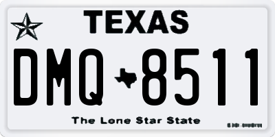 TX license plate DMQ8511
