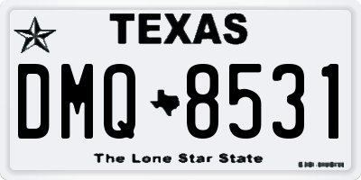 TX license plate DMQ8531