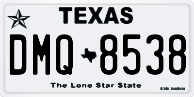 TX license plate DMQ8538