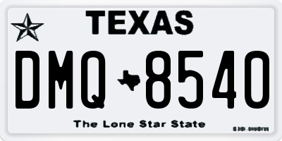 TX license plate DMQ8540