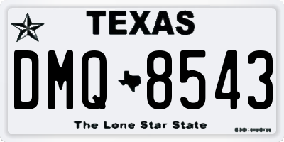 TX license plate DMQ8543