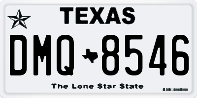TX license plate DMQ8546