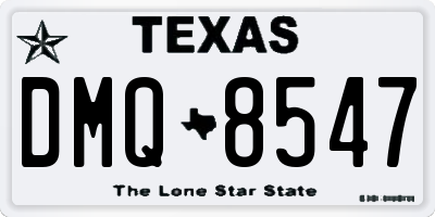 TX license plate DMQ8547