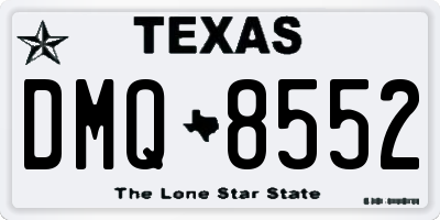 TX license plate DMQ8552