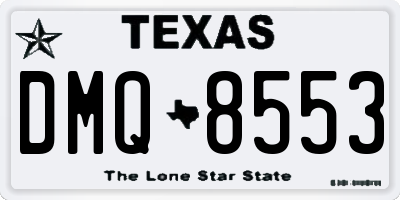 TX license plate DMQ8553