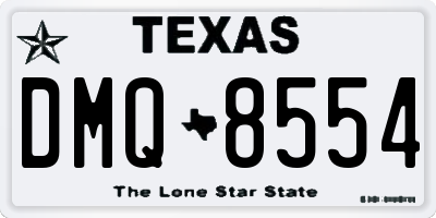 TX license plate DMQ8554