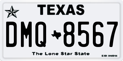 TX license plate DMQ8567