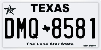 TX license plate DMQ8581