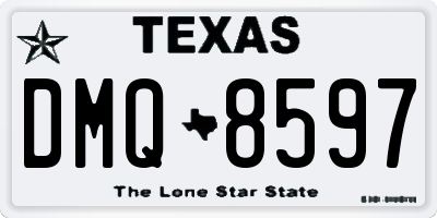 TX license plate DMQ8597