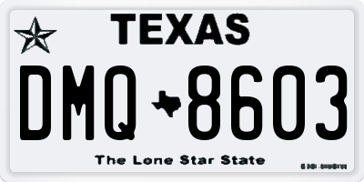 TX license plate DMQ8603