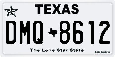 TX license plate DMQ8612