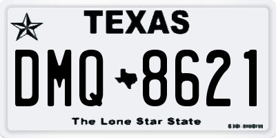 TX license plate DMQ8621