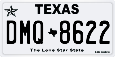 TX license plate DMQ8622
