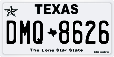 TX license plate DMQ8626
