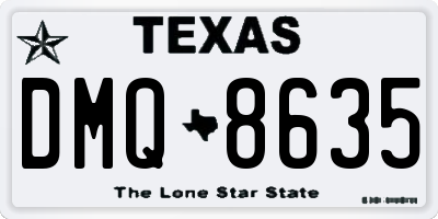 TX license plate DMQ8635