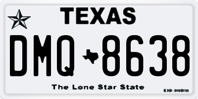 TX license plate DMQ8638