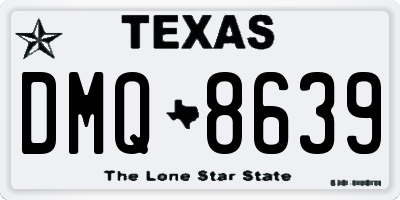 TX license plate DMQ8639