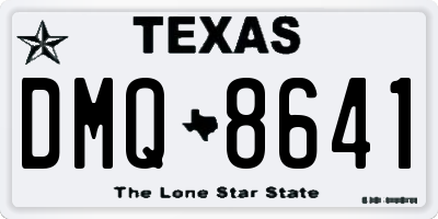TX license plate DMQ8641