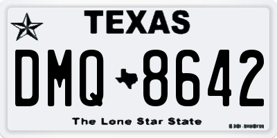 TX license plate DMQ8642