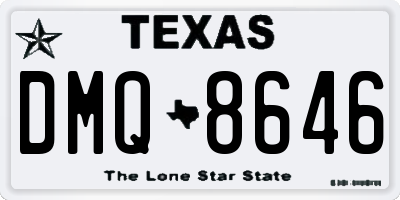 TX license plate DMQ8646