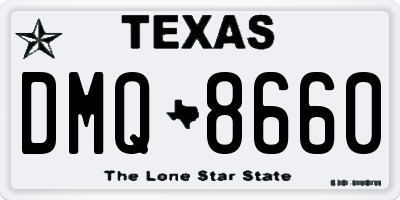 TX license plate DMQ8660