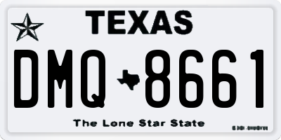 TX license plate DMQ8661