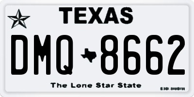 TX license plate DMQ8662