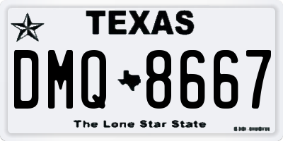 TX license plate DMQ8667