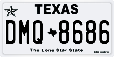 TX license plate DMQ8686