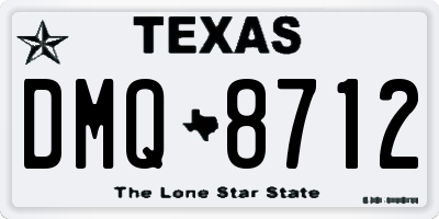 TX license plate DMQ8712