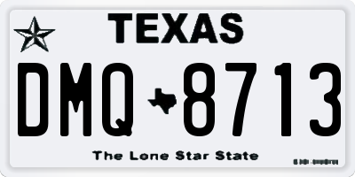 TX license plate DMQ8713