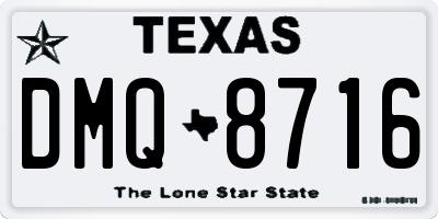TX license plate DMQ8716